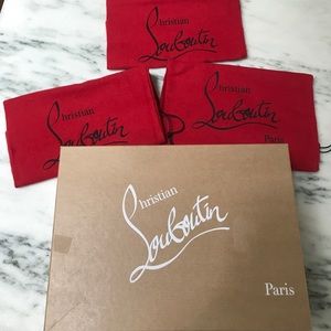 Louboutin shoe box and dust bags